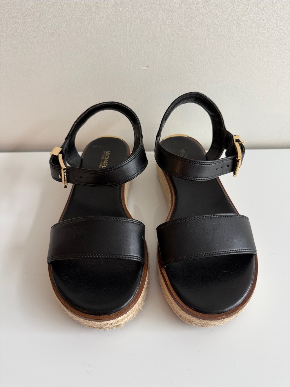 Michael Kors Black Espadrille Platform Sandals